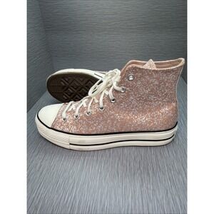 Converse Chuck Taylor All Star Lift Platform Glitter Pink High Top Womens 11